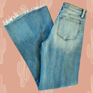 Petra 153 Womens Distress Ripped Flare Jeans Size 5